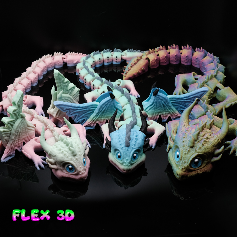 Flex 3D Dragon One (2 Versions - Foldable Wing & Wingless)